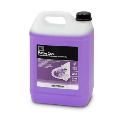 Image de Errecom Purple Cool, Liquide de Radiateur Violet 10C/+103C, antigel G13, Prêt à l&#039;emploi, 5 litres avec Paquet d&#039;additifs Glycérine,