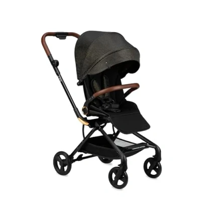 Image de poussette MoMi ADELLE pour enfant à partir de 6 mois (jusqu&#039;à 22 kg), pliable avec siège 360 et harnais sécurité 5 points, panier courses poignée transport après pliage