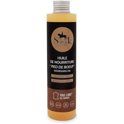 Image de Sofolk Huile Nourrissante pour Cuir Pied de Boeuf Entretien et Imperméabilisation du Hydrate Assouplit Même Les Cuirs Craquelés Inodore, Fabrication Française (1000ml)