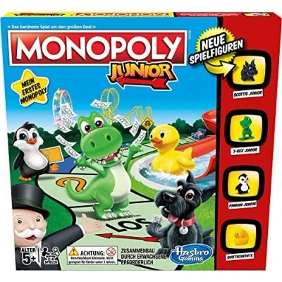 Image de Hasbro Monopoly A6984594 Junior Jouet Multicolore Version Allemande Exclusivité sur Amazon