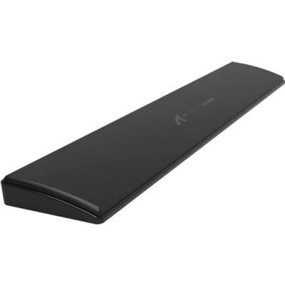 Image de Repose poignet ergonomique pour clavier pleine taille 104 touches Pieds en caoutchouc antidérapants Support de coussin mousse à mémoire taper 16,9 * 2,8 0,8 pouces (noir)