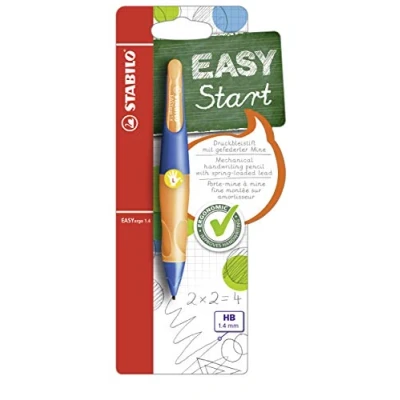 Image de STABILO Porte mines Ergonomique EASYergo 1,4 mm 1.4 Gaucher bleu/orange+ 3 HB