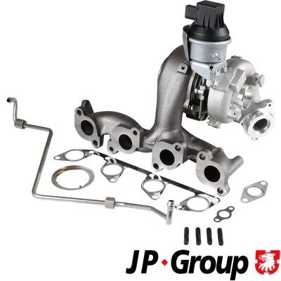 Image de JP GROUP 1117800310 Turbocompresseur à gaz d&#039;échappement y compris Jeu de joints d’étanchéité, avec aspiration d&#039;huile