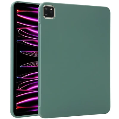Image de Accezz Coque Liquid Silicone avec porte stylet pour iPad Pro 11 (2018/2020/2021/2022) Vert foncé Neuf