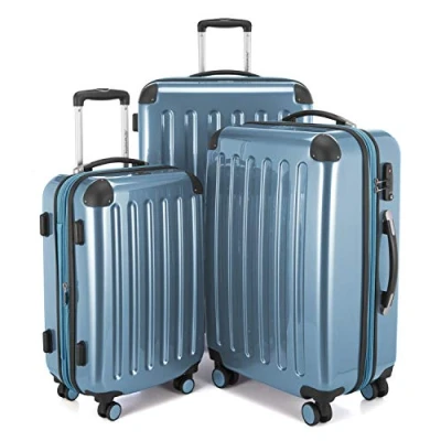 Image de HAUPTSTADTKOFFER Alex Set de 3 Valises rigides Bagage Trolley 4 Roues, TSA, (S, M &amp; L), Pool Blue
