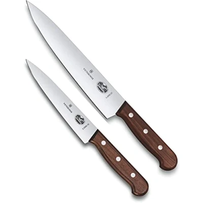 Image de Victorinox 5.1050.2G Set de 2 Service à découper, Acier Inoxydable, Brun, 30 x 5 cm