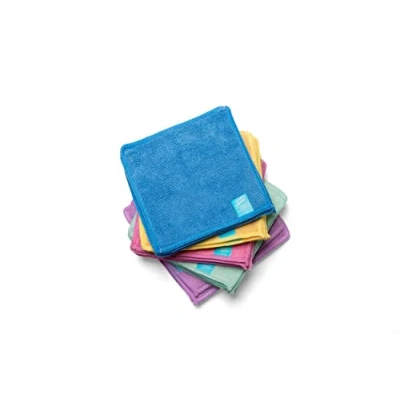Image de Cheeky Wipes Lot de 25 lingettes lavables en microfibre pour bébé 15 x cm Multicolores arc ciel extra douces et réutilisables, parfaites les mains le visage