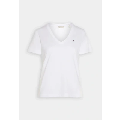 Image de GANT REG Shield Tshirt basique, Femme, Taille: Large, White