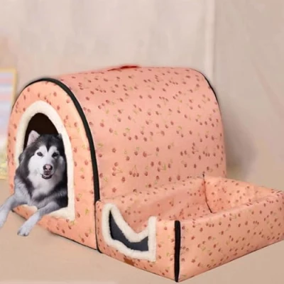 Image de DG Catiee Niche de luxe XL pour chien et chat petite, moyenne taille, chien, Lavable 70 x 57 55 cm
