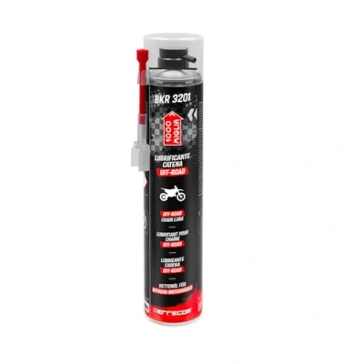 Image de ERRECOM 1000 Miglia BKR 3201 Lubrifiant Chaîne Moto Off Road, Tout Terrain, Résiste à Boue et Eau, Jet Précis Sans Eclaboussures, avec Huggie System Extension 90, Bouteille Aérosol 750 ml