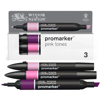Image de Winsor &amp; Newton Promarker Set de 3 Tons Rose