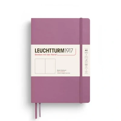 Image de LEUCHTTURM1917 372184 Carnet de notes Medium (A5) 14,5 x 21 cm, couverture rigide, 251 pages numérotees, Dusty Rose, blanc