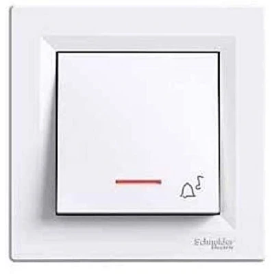 Image de asfora Sonnette avec LED, interrupteur, prises, complet, schneider electric, Blanc, Neuf