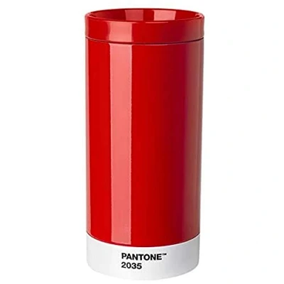 Image de PANTONE 101102035 Mug Isotherme Double Paroi, Acier Inoxydable, Rouge, 7,5 x 16,4 cm