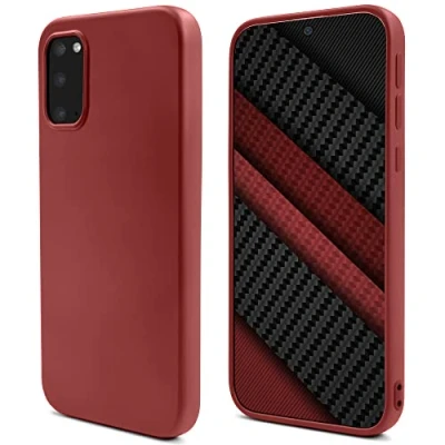 Image de Mode de vie Moozy. Conçue pour Samsung S20, Vintage Pink Coque en silicone liquide avec finition mate et doublure microfibre douce Neuf