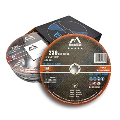 Image de Merryland Disque à Tronçonner 230 Métal Acier Fer, X 3,0 mm de Coupe 25 Pièces, Découper pour Meuleuse d&#039;Angle, Expert line E11113042