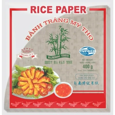 Image de BAMBOO TREE Feuilles de riz Triangle (Friture) (1 X 400 GR)