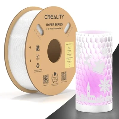 Image de Creality Filament Hyper PETG, Blanc 1.75mm PETG 1KG, Imprimante 3D Précision Dimensionnelle +/ 0.03mm, Matériaux d&#039;impression pour La Plupart des Imprimantes