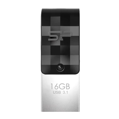 Image de Silicon Power Mobile C31 lecteur USB flash 16 Go Type A / C 3.2 Gen 1 (3.1 1) Noir, Argent Neuf