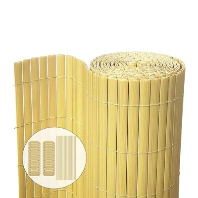Image de vounot Canisse en PVC Brise Vue Ultra Renforcé avec Attaches de Fixation Double Face pour Jardin Balcon et Terrasse Résistante à la Corrosion aux Intempéries 100x300cm Beige