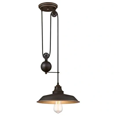 Image de 63632 Luminaire Suspendu d&#039;Intérieur à Une Lampe, Finition Bronze Huilé avec Reflets