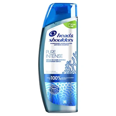 Image de Head &amp; Shoulders Pure Intense Détox Du Cuir Chevelu Shampooing Antipelliculaire Aux Minéraux Marins Jusqu’à 100% Des Pellicules Éliminées 400 ml