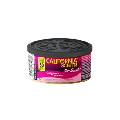 Image de California Scents, Boite de Parfum Voiture, Lot 4 Désodorisants Voiture Cerise Coronado, Accessoire Pour Éliminer les Odeurs, Senteur Longue Durée et Ajustable