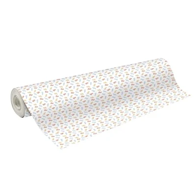 Image de Clairefontaine 211941C Une Bobine De Papier Cadeau Alliance 60g Dimensions : 50x0,70m Motif Zig Zag, Bleu/Orange/Jaune Emballage Cadeau, Spéciale Grande Longueur,