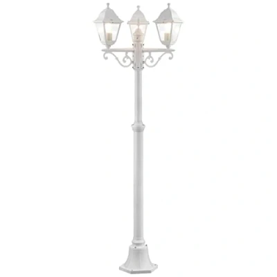 Image de Lampadaire d&#039;extérieur Nissie 3 flammes blanc BRILLIANT adapté aux lampes normales
