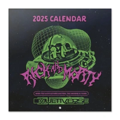 Image de Grupo Erik Calendrier Mural 2024/2025 Rick et Morty Mensuel 30x60cm De Janvier 2025 à Décembre