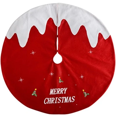 Image de WeRChristmas Jupe de Sapin Noël 102 cm Grande Taille Rouge/Blanc
