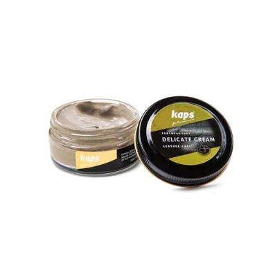 Image de Kaps Crème Délicate De Cirage Cuir Naturel Et Synthé Soin Chaussures Professionnel Intensif Du Nourrissant Pot Verre 50ml Plusieurs Couleurs (130 Beige)