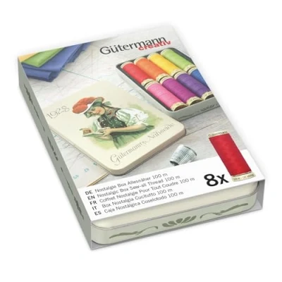 Image de Gutermann Fil Ensemble, étain, Blanc, 100m, Set de 800 Pièces