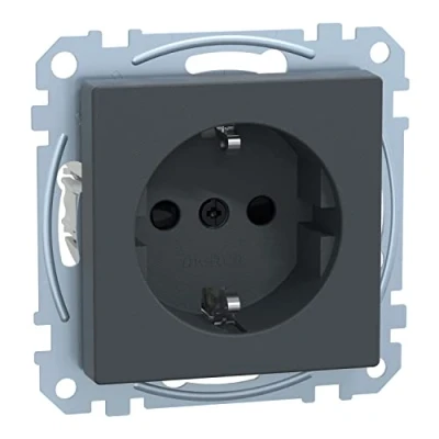 Image de Merten Prise de courant System M anthracite MEG2300 0414