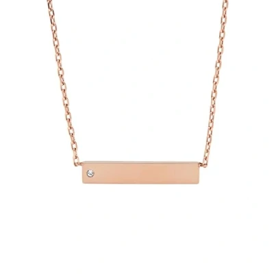 Image de Fossil Collier Pour Femmes, 40.6 Cm De Longueur, 5.1 D&#039;Extension En Acier Inoxydable Or Rose, JOF00435791