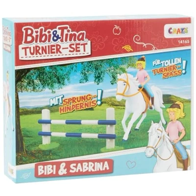 Image de Craze Bibi &amp; Tina Set Cheval Figurine Concours d&#039;Obstacle de Jeu Sabrina Jouets Chevaux Animaux 14165