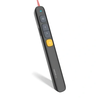 Image de NORWII N29 pointeur laser, Télécommande de présentation RF 2.4GHz Clicker Powerpoint avec hyperlien et présentateur contrôle du volume (Noir)