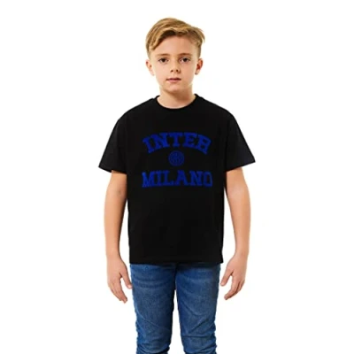 Image de FC Internazionale Milano S.p.A. T Shirt pour Enfants et Adolescents, Nero, 6 Ans