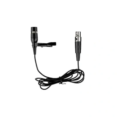 Image de generic Microphone cravate noir à condensateur cardioïde clipser pour systèmes sans fil Shure, mini XLR 4 broches TA4F