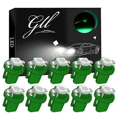 Image de Grandview 10pcs LED T5 Vert Ampoules B8.5 Tableau de Bord 1 5050 SMD pour Voiture Compteur Vitesse Instrument Gauge Cluster Voyant