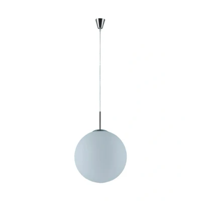 Image de Lindby Suspension en Verre Marike à intensité variable (Moderne) Blanc e. a. pour Salon &amp; Salle manger (1 lampe,à E27), Luminaire, Lampe plafond, Luminaire Plafonnier,