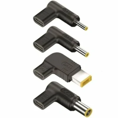 Image de NGS Bud L Lot de 4 connecteurs USB C pour Ordinateurs Portables Lenovo, Charge Rapide Power Delivery (PD), Design à Angle Droit, Compatible avec Les modèles Chargeur Polyvalent et