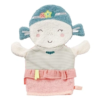 Image de Fehn 054590 Gant de Toilette Sirène pour Un Bain Joyeux Bébés et Tout Petits dès 0 Mois Taille 26 cm