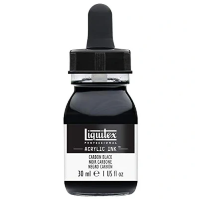 Image de Liquitex Professional Encre Acrylique Flacon Avec Pipette 30 ml Carbon Black