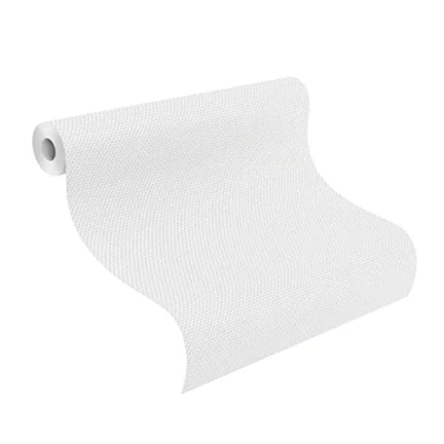 Image de Rasch Papier peint non tissé blanc 127300 avec structure tressée à peindre, 10,05 m x 0,53