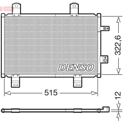 Image de DENSO DCN44018 Condenseur De Clim sans déshydrateur R 134a MAZDA: 2 3/5 portes, CX 3