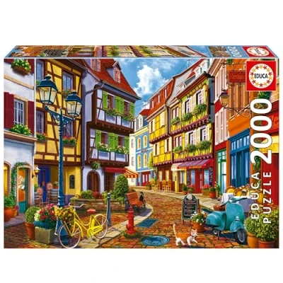 Image de Educa Puzzle de 2000 pièces pour Adultes Rue Radieuse. Mesure: 96 x 68 cm. Contient Environ la Colle Fix Puzzle. À partir 14 Ans (19945)