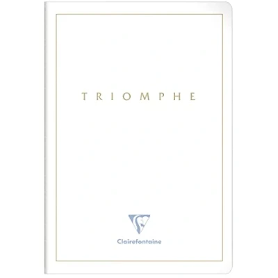 Image de Clairefontaine 36176C Collection Triomphe GOLD Un Carnet Cousu Blanc A4 21x29,7 cm 96 Pages Lignées Papier 90 g Couverture Carte avec Marquage Or