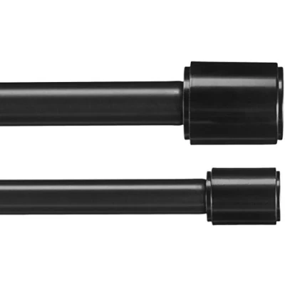 Image de Amazon Basics Tringle à rideau double avec embouts cylindriques 2,54 cm, de 183 366 Noir
