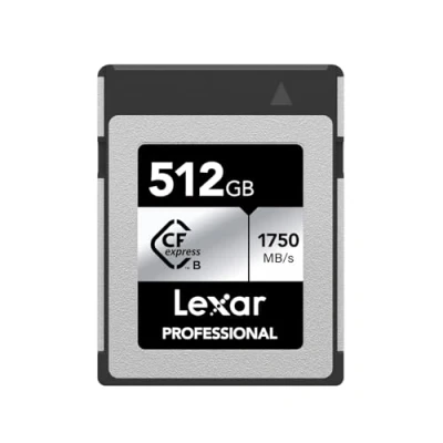 Image de Lexar Professional Silver Series Carte CFexpress 512Go, CFe de Type B jusqu&#039;à 1750Mo/s en Lecture, adopte PCIe Gen3x2, mémoire CF Compatible avec Les Reflex numériques (LCXEXSL512G RNENG)